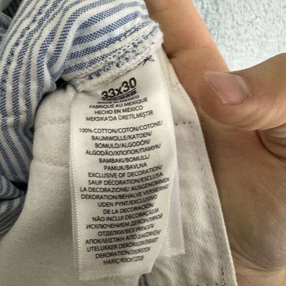 S Polo Ralph Lauren Jeans Mens 33x29 Varick Slim White Skull Allover Embroidery - Picture 12 of 13